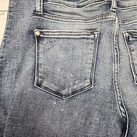 Judy Blue Boyfriend Fit Midrise Jeans Distressed Splatter Ripped Stretchy Sz7/28 - Picture 14 of 15